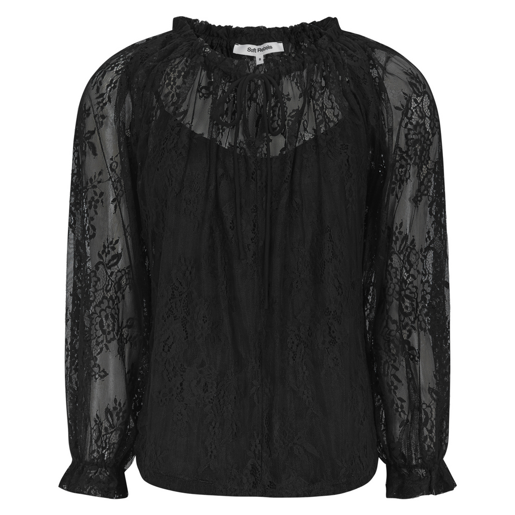 SOFT REBELS - BLUSE - LAUREL SR625-715 - SORT