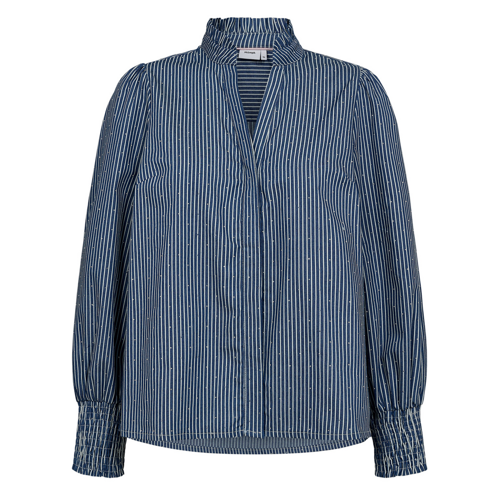 NÜMPH - SKJORTE - EMILIE 706165 - MEDIUM BLUE DENIM