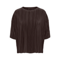 ONLY - T-SHIRT - RAVENNA PLISSÉ 15318506 - CHOCOLATE TORTE