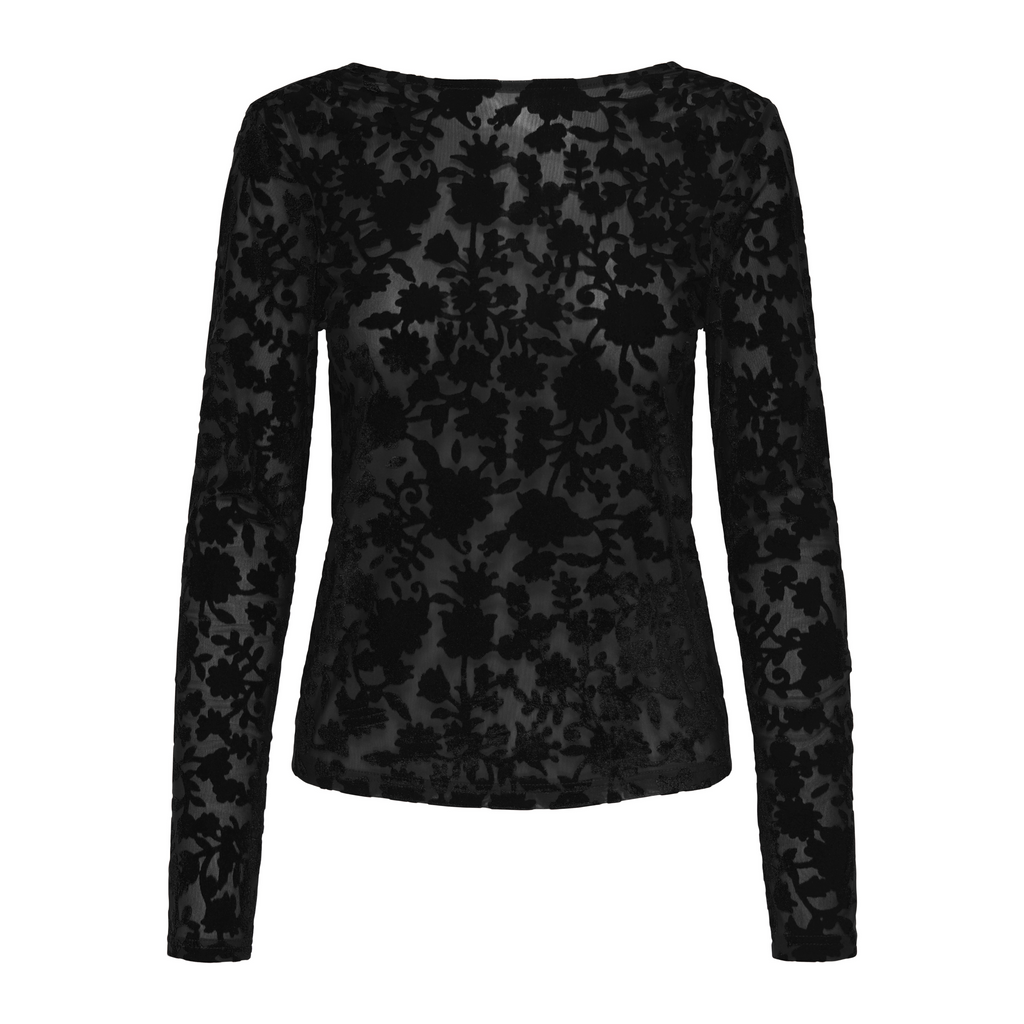 ONLY - BLUSE - THEA 15360314 - BLACK PARRY FLOWERS