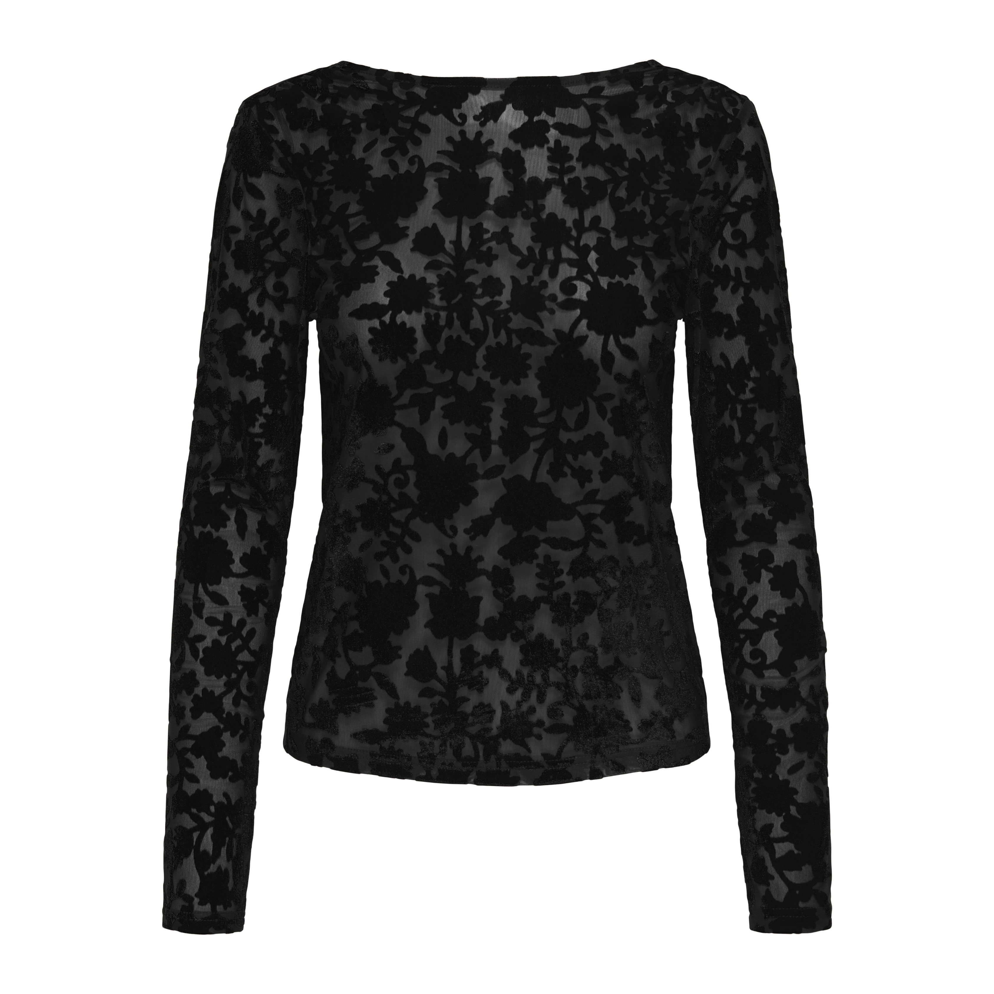 ONLY - BLUSE - THEA 15360314 - BLACK PARRY FLOWERS