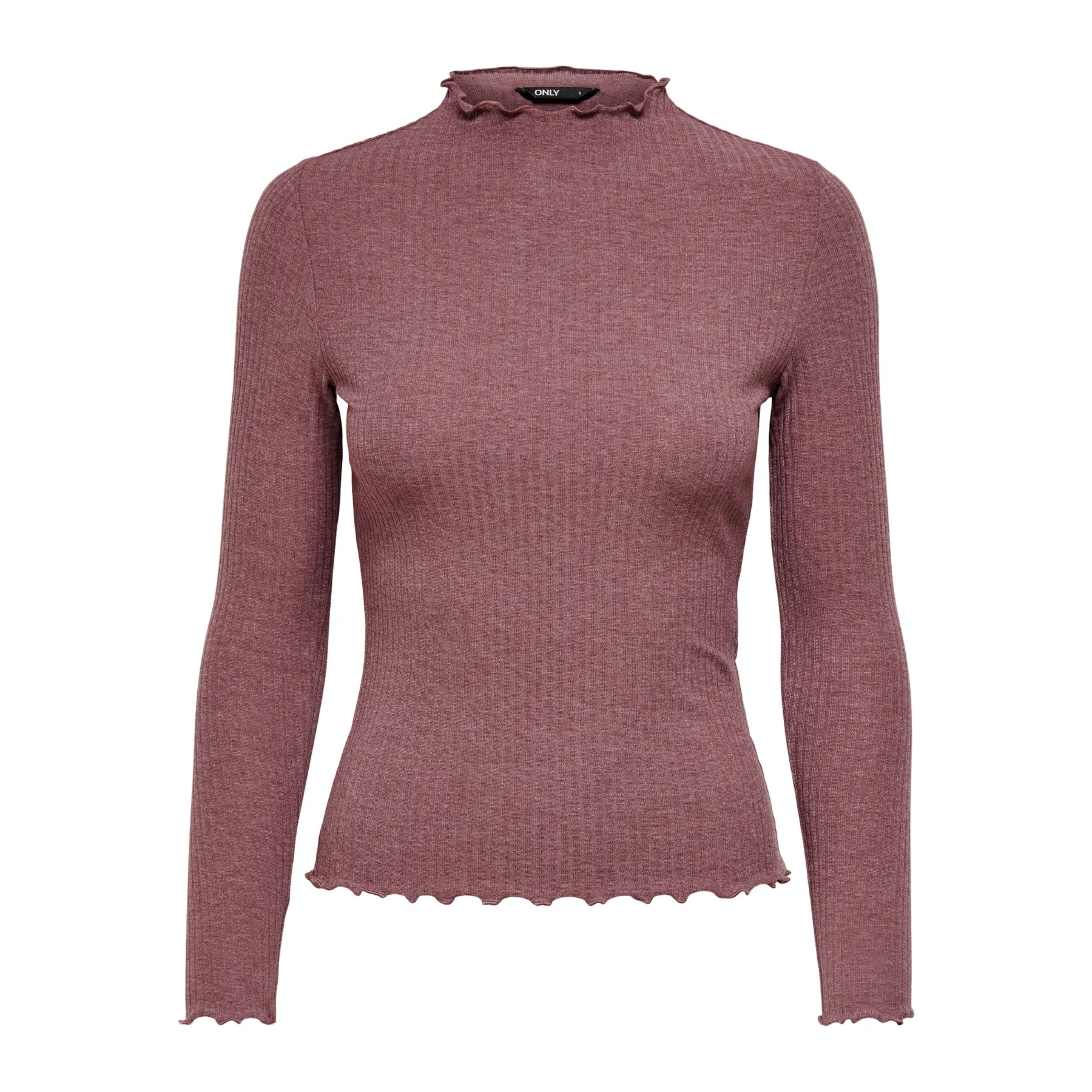 ONLY - BLUSE - EMMA 15180040 - ROSE BROWN DETAIL MELANGE