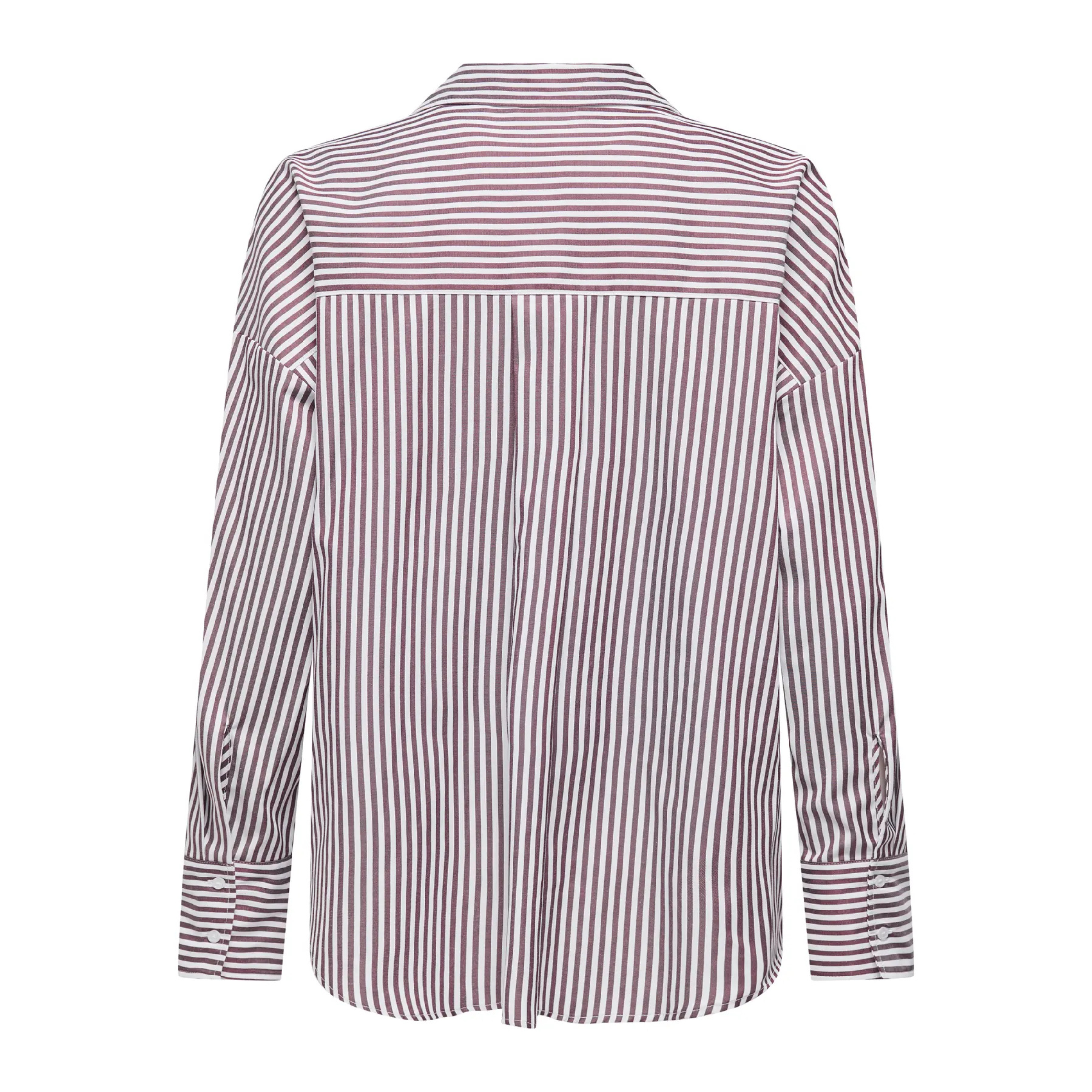 ONLY - SKJORTE - OREGON 15314330 - WINETASTING STRIPES/BRIGHT WHITE