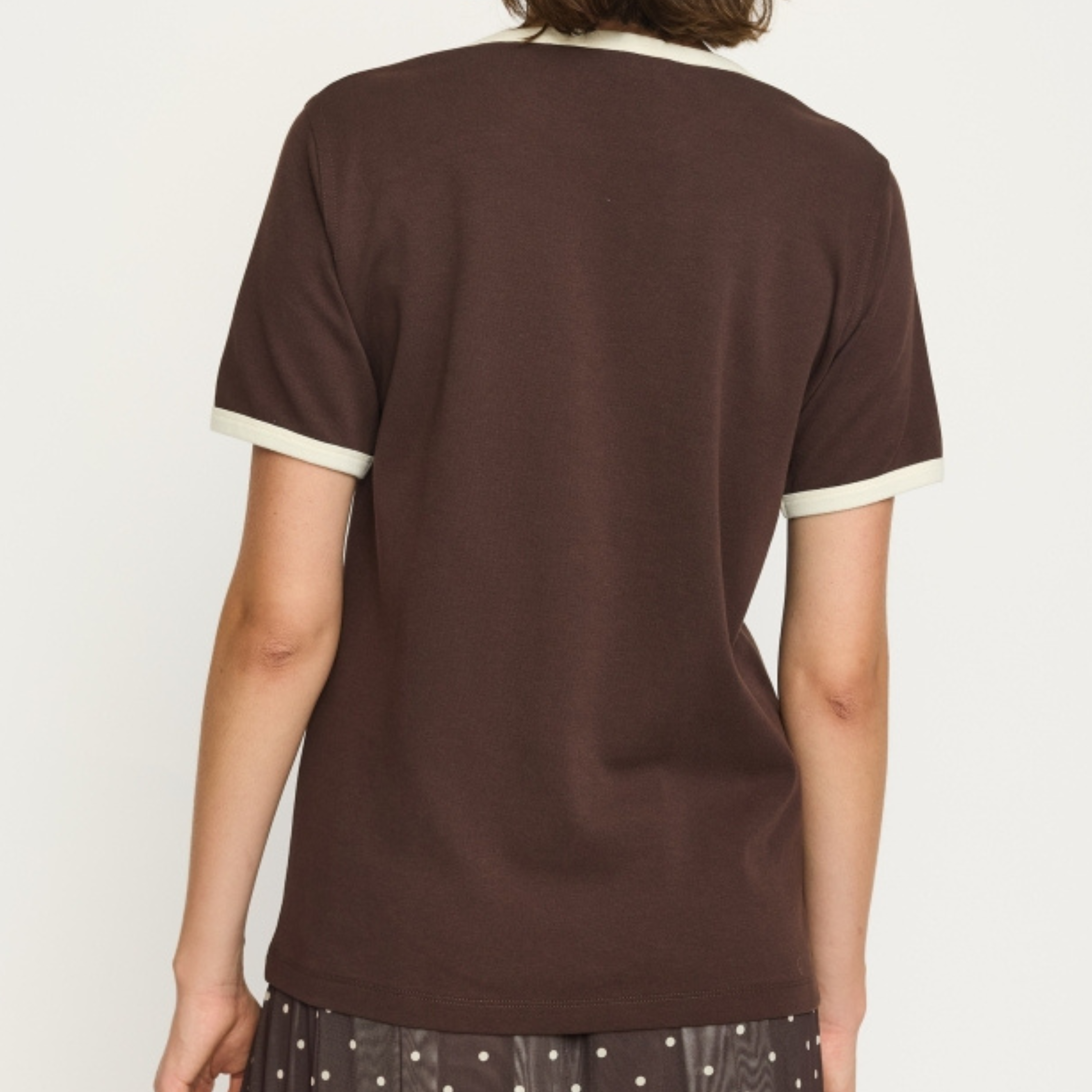 SOFT REBELS - T-SHIRT - HELLA CONTRAST SR525-315 - COFFEE BEAN