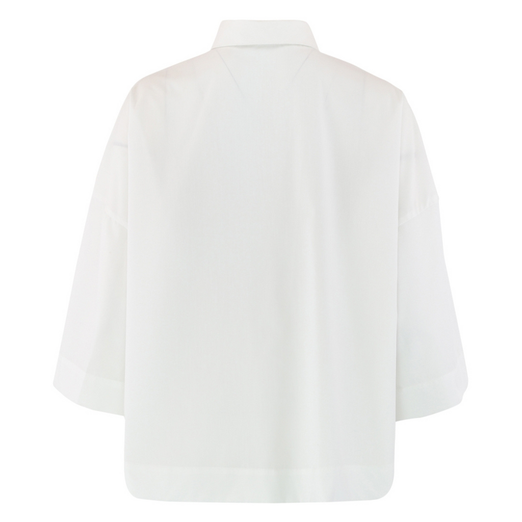CONTINUE - SKJORTE - KLARA 15039 - WHITE/GOLD BUTTONS