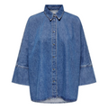 ONLY - SKJORTE - GRACE 3/4 15332126 - MEDIUM BLUE DENIM