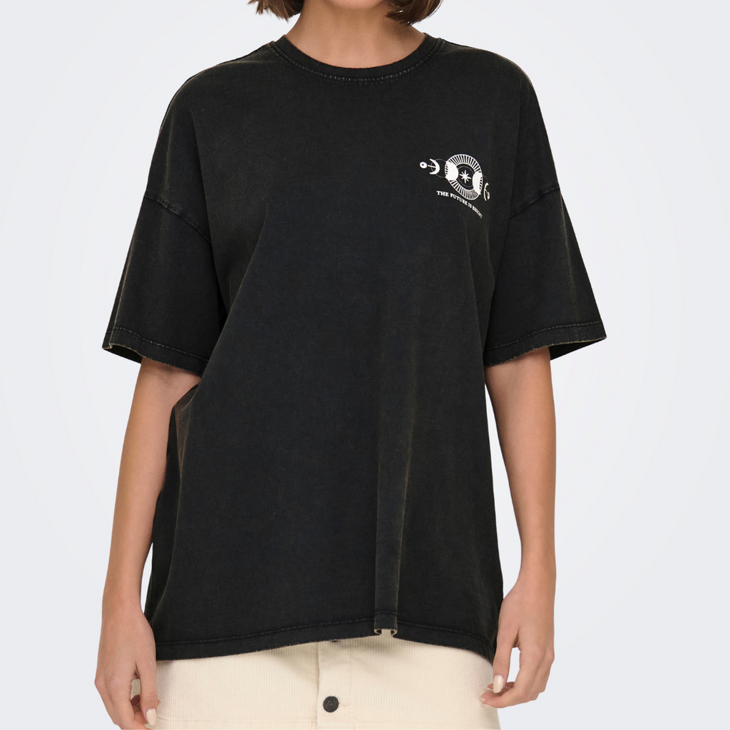 ONLY - T-SHIRT - MANDY 15336997 - BLACK PRINT/FUTURE