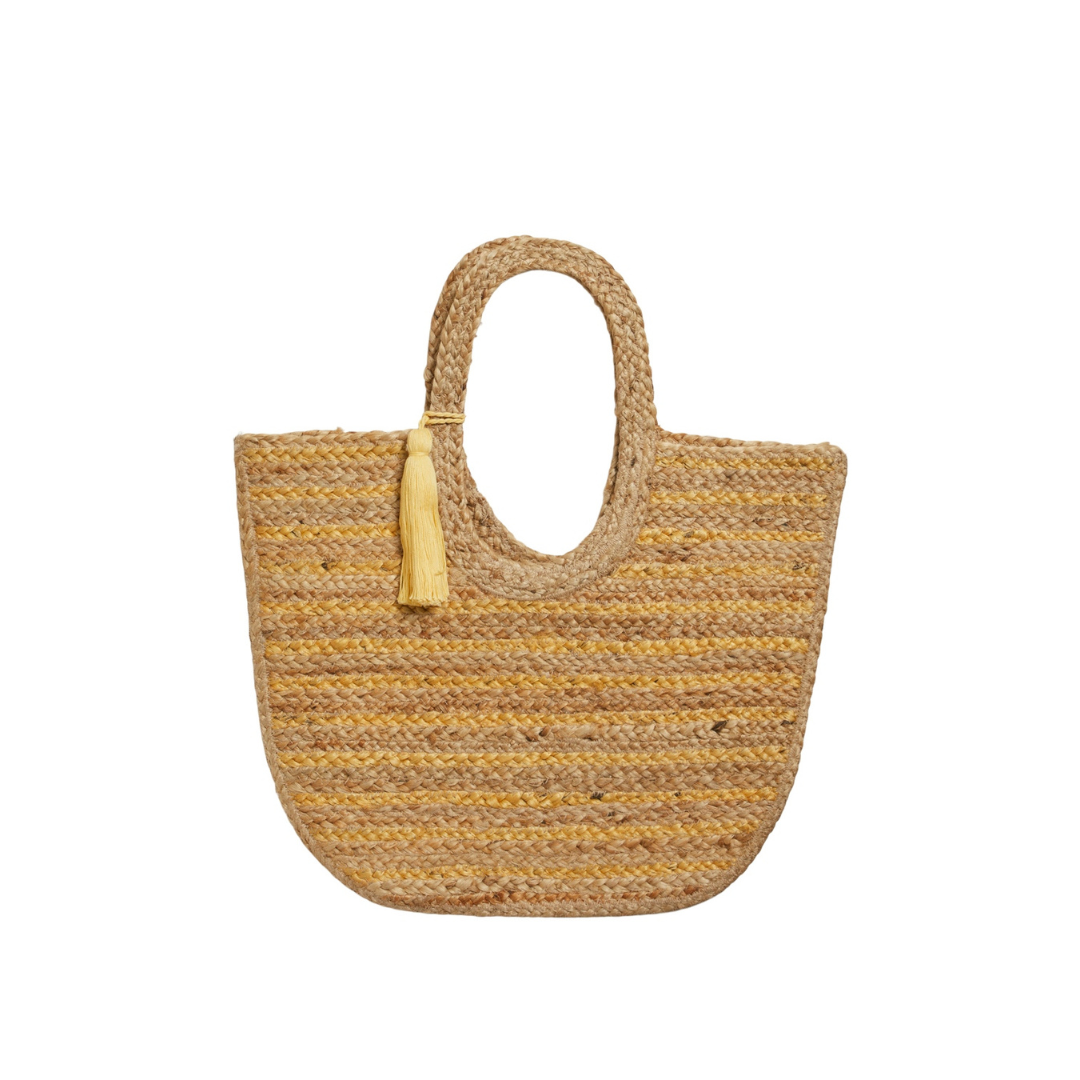 VILA - JUTE BAG - MARIAH 14094547 - NATURE/CORNSILK STRIPES