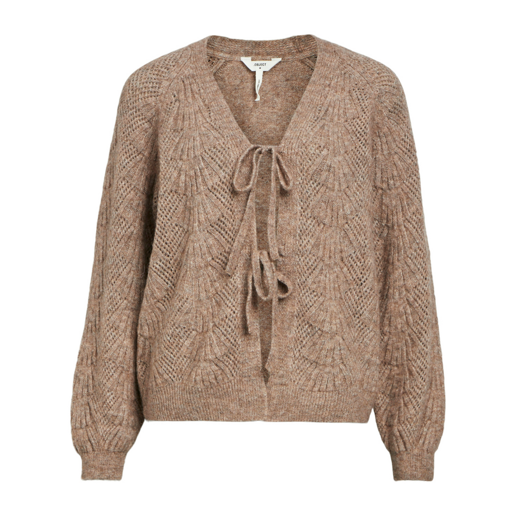 OBJECT - CARDIGAN - FLORA 23044650 - DESERT TAUPE MELANGE