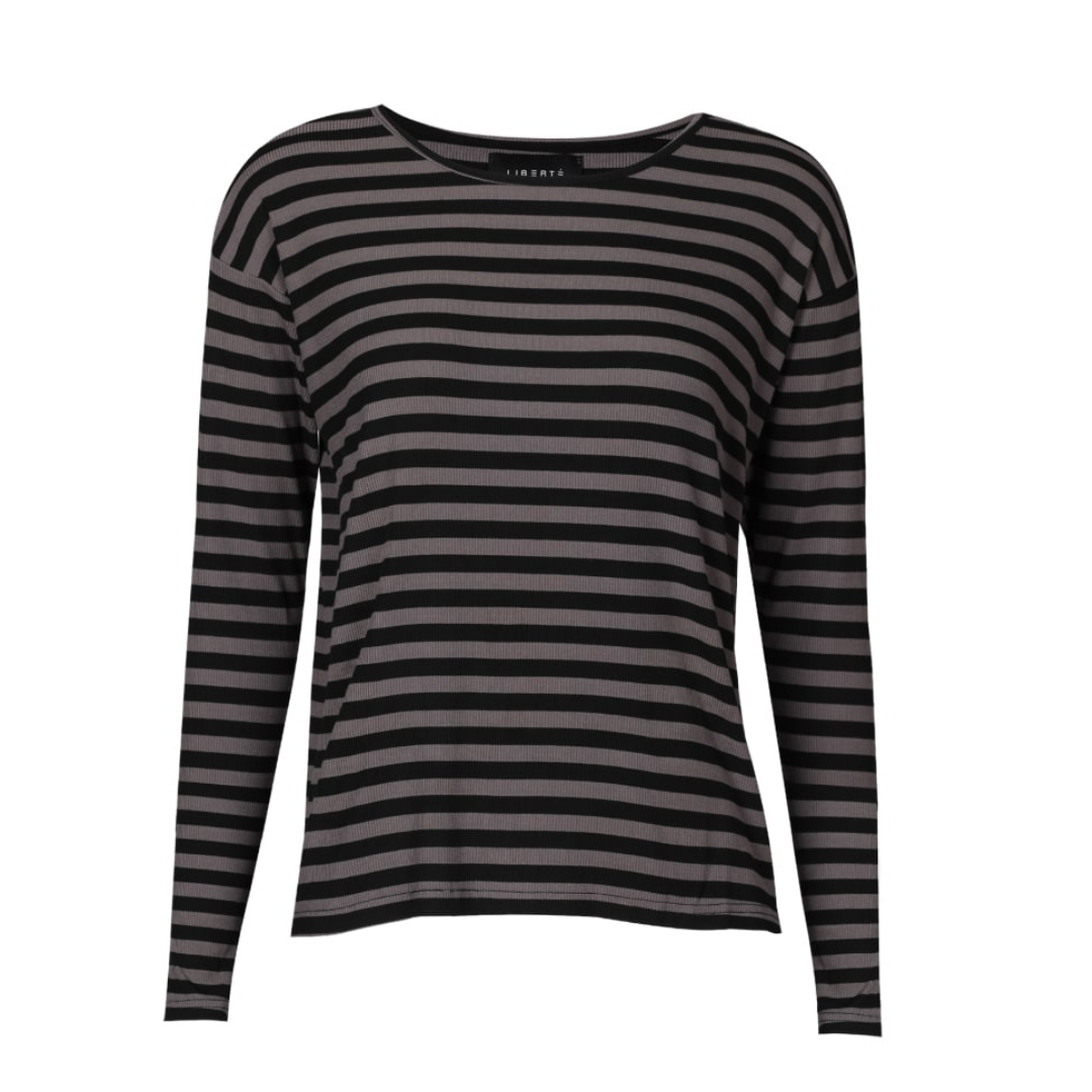 LIBERTÉ - BLUSE - NATALIA 22060 - BLACK/DARK GREY STRIPE