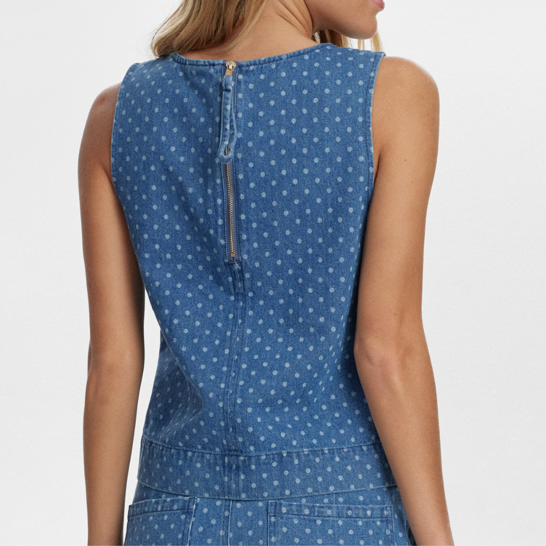 NÜMPH - TOP - HADDIE 705278 - MEDIUM BLUE DENIM