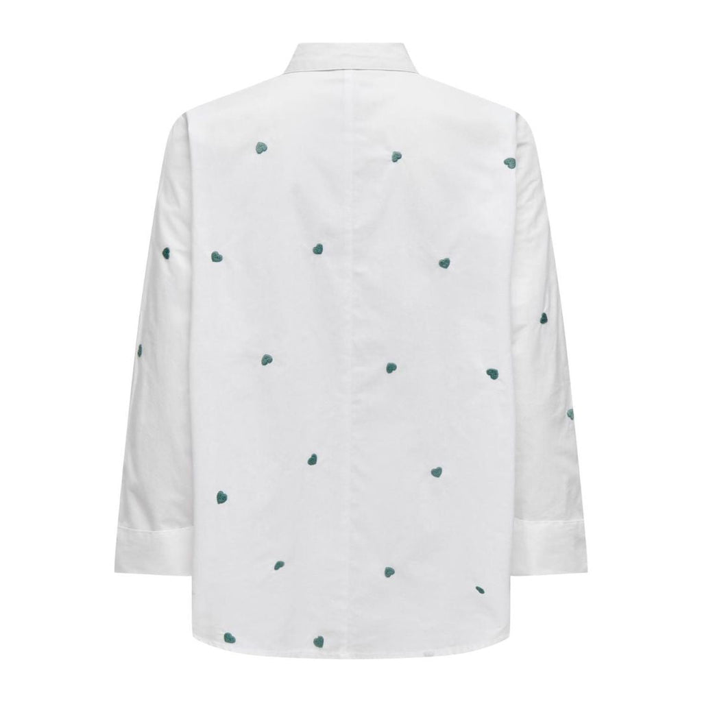ONLY - SKJORTE - NEW LINA 15283743 - SAGABRUSH WHITE/HEART