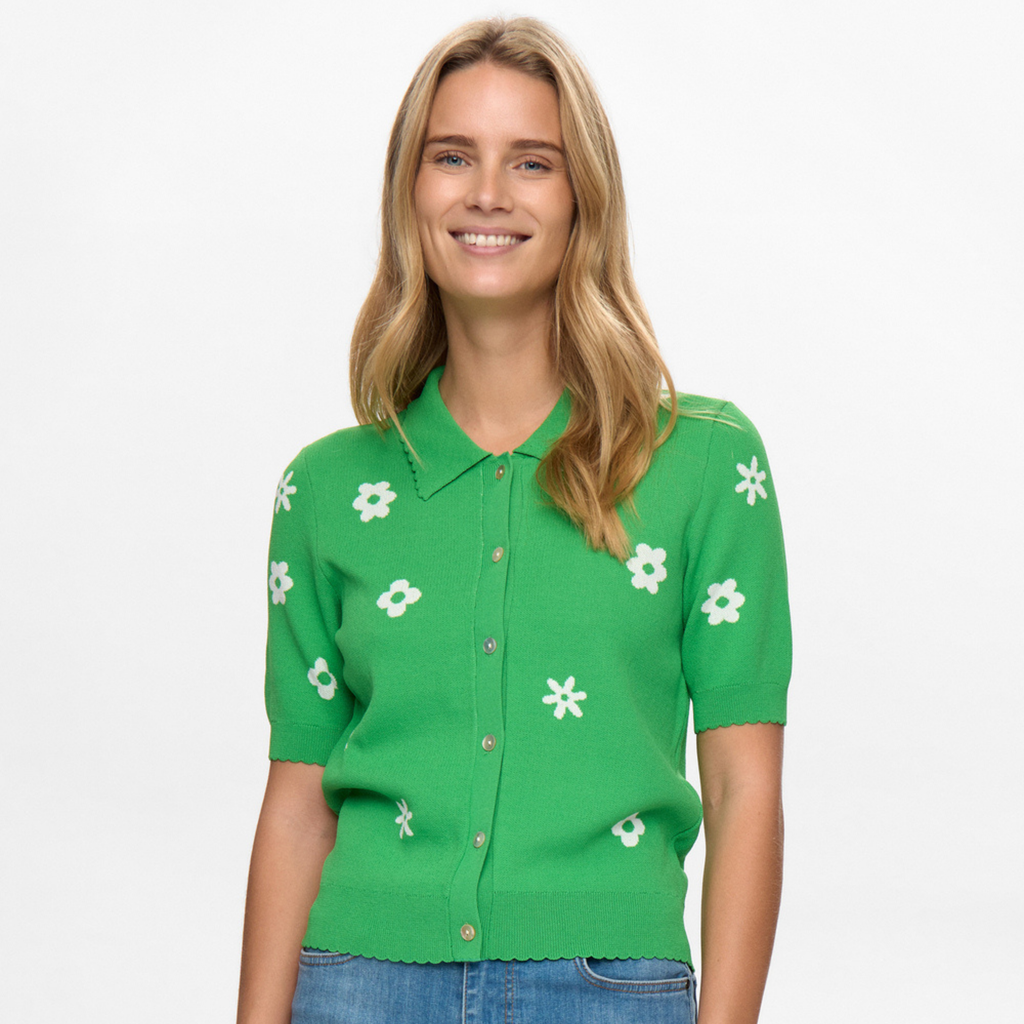 NÜMPH - CARDIGAN - MARGITTA 706321 - VIBRANT GREEN