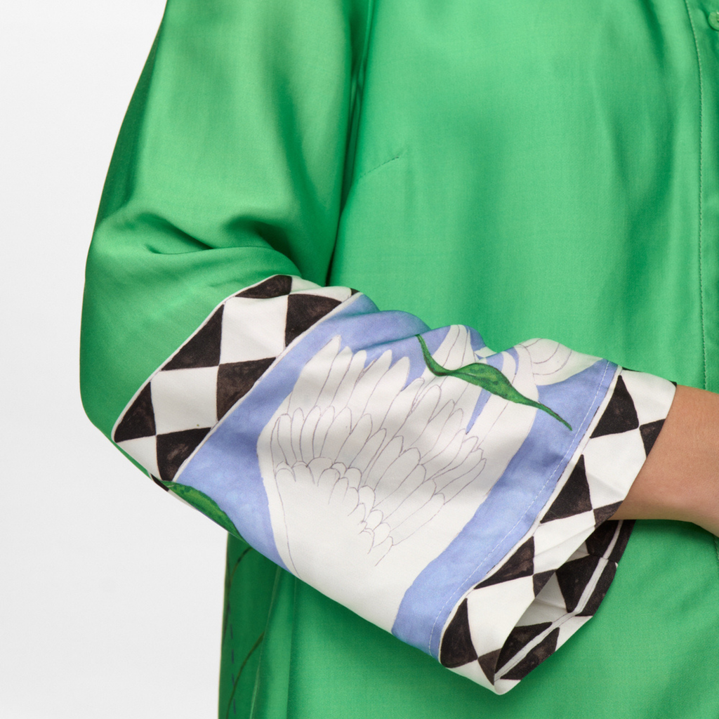 NÜMPH - SKJORTE - ADELINA 706252 - VIBRANT GREEN