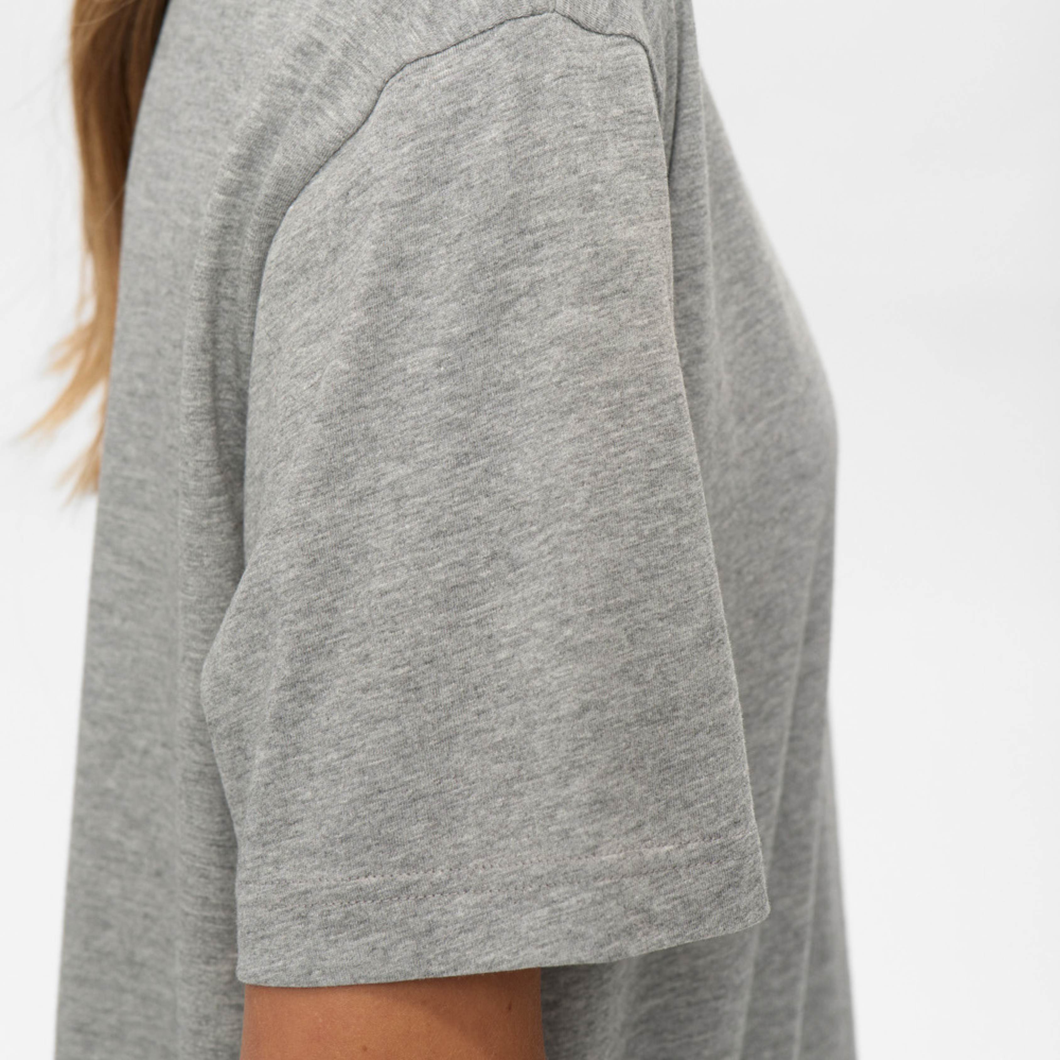 NÜMPH - T-SHIRT - PREMA OVERSIZE 706056 - MEDIUM GREY MELANGE