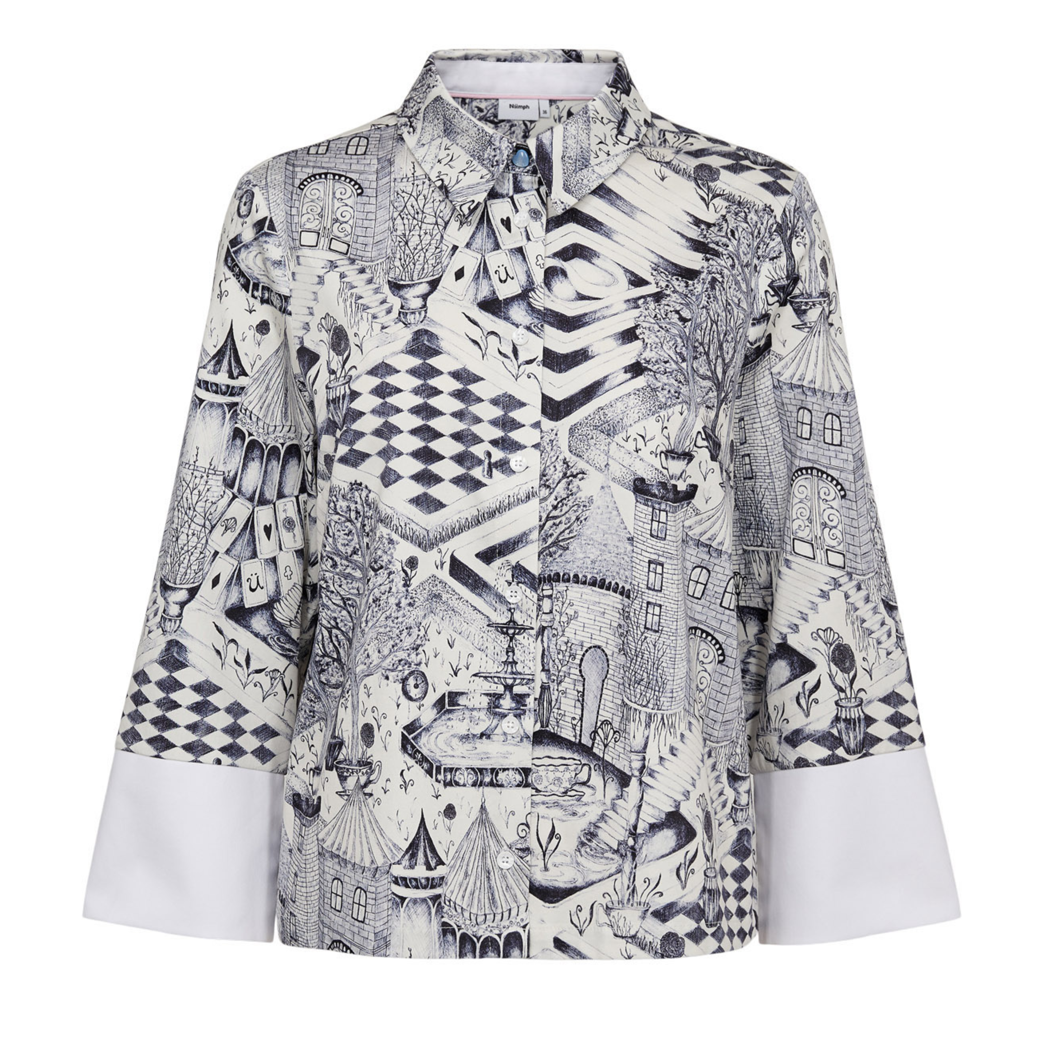 NÜMPH - SKJORTE - GARDENIA 706259 - CLOUD DANCER