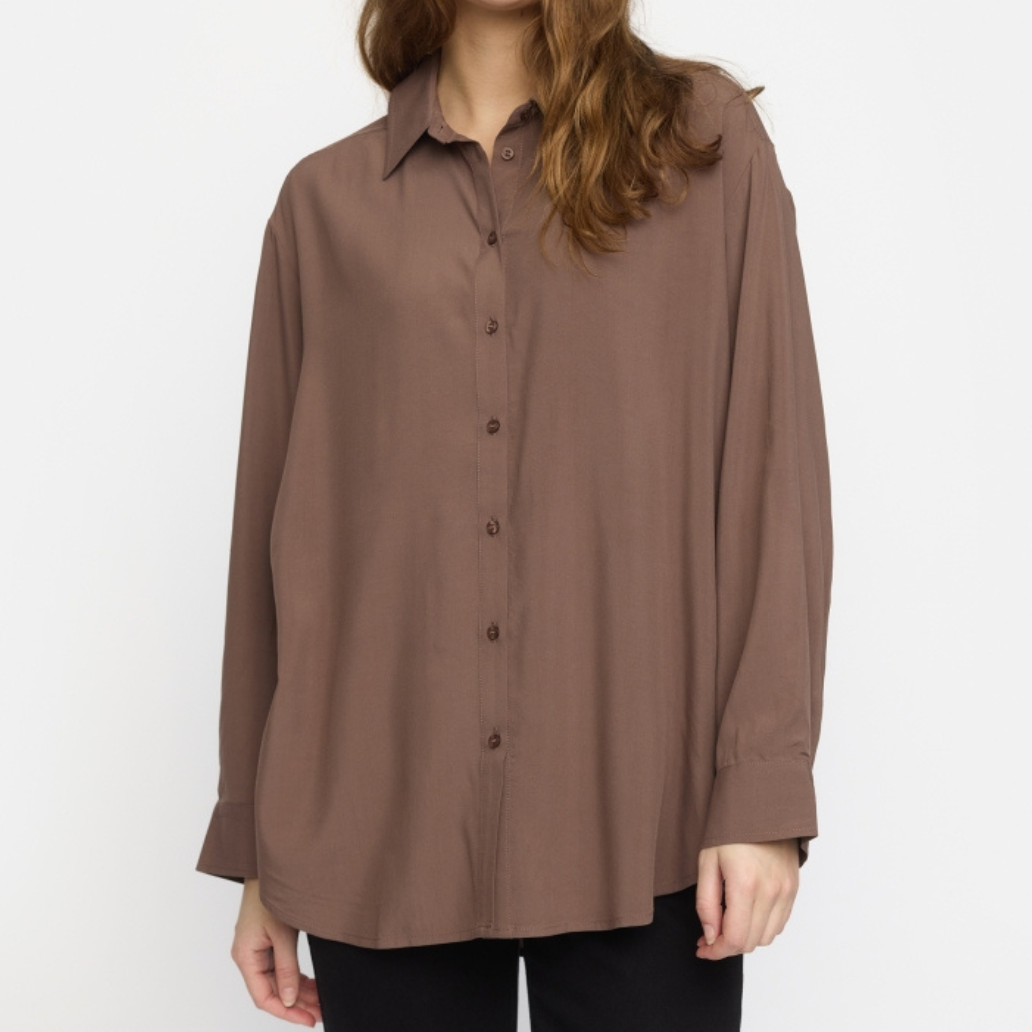 SOFT REBELS - SKJORTE - FREEDOM LOOSE SR125-708 - COFFEE QUARTZ