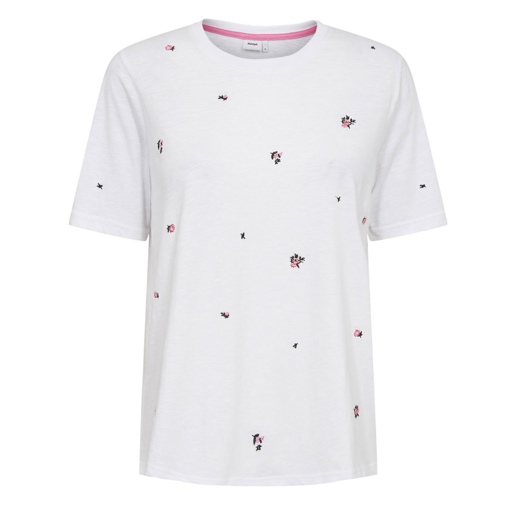 NÜMPH - T-SHIRT - KASANDRA 706394 - BRIGHT WHITE