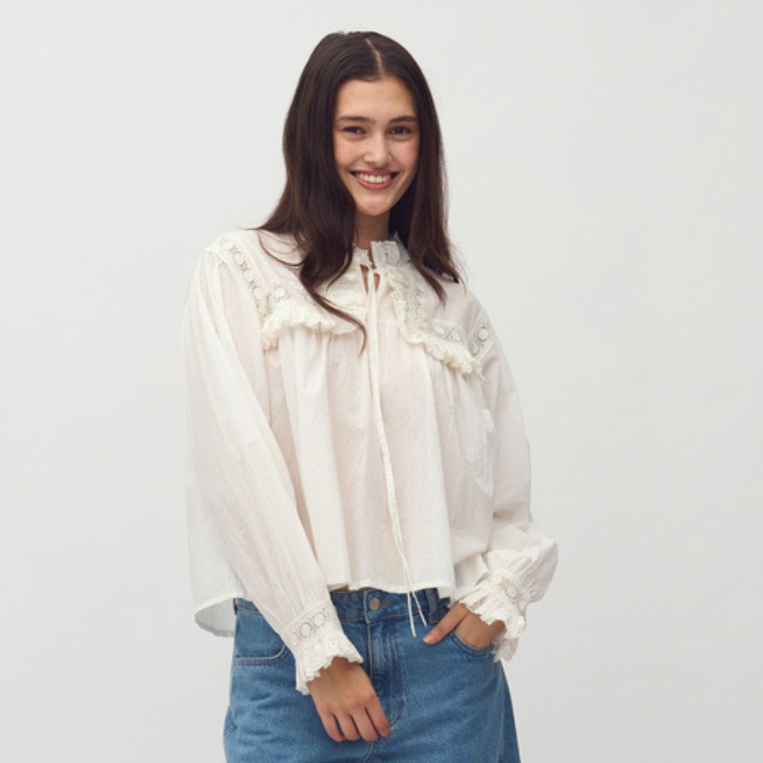 MBYM - BLUSE - GERLINA 58790101 - HVID