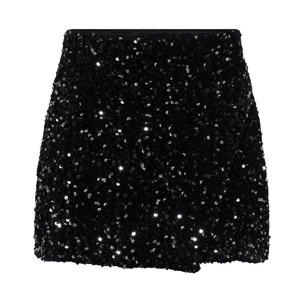 ONLY - SKORTS - ANIKA 15358316 - BLACK SEQUINS