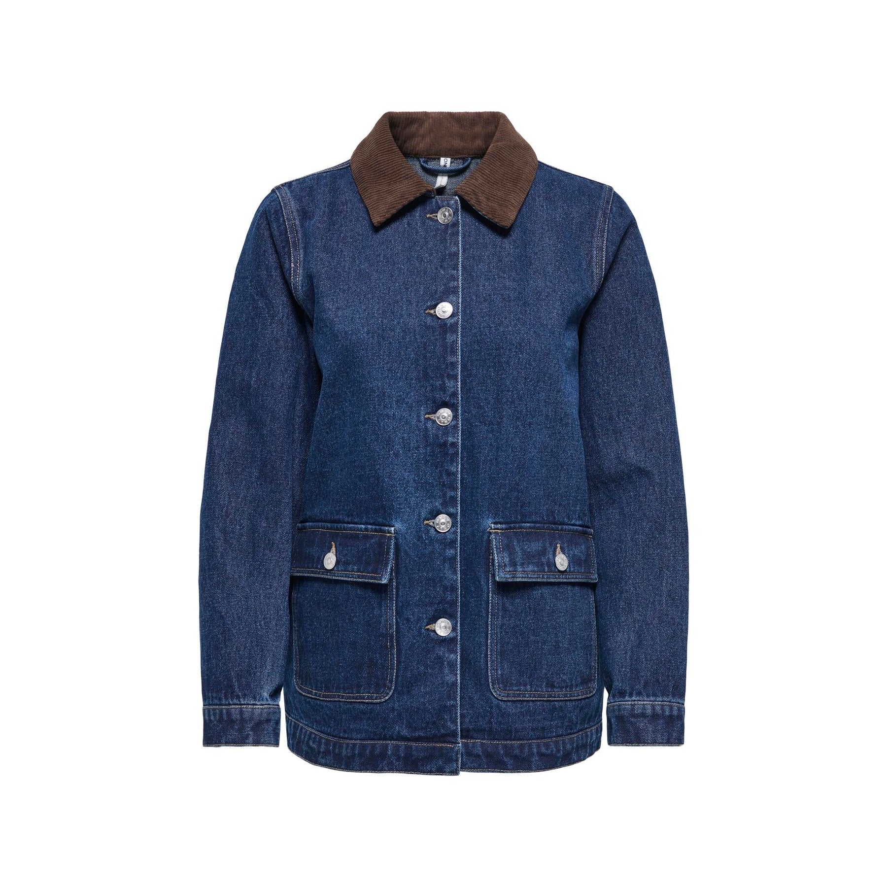 ONLY - DENIMJAKKE - FRANKIE CORD 15359084 - DARK BLUE DENIM